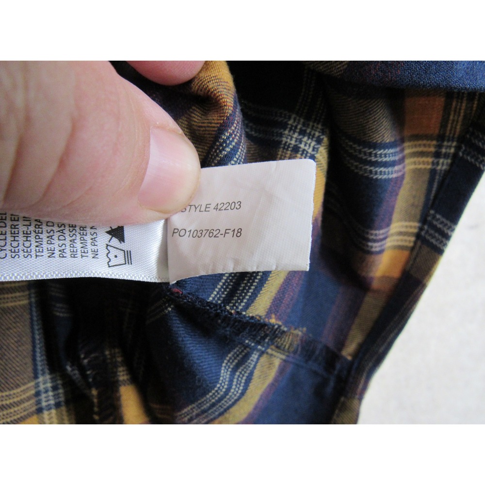 Royal Robbins Mens XXL Active Fit Plaid Snap Front Hiking Shirt Blue Yellow - Picture 4 of 8